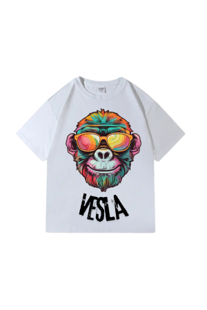 Vesla Wear Dijital Baskı Oversize Kalıp T-shirt 